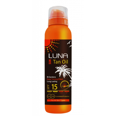 LUNA SUN TAN OIL SPF 15+ FOR ALL SKIN TYPES SPRAY 200 ML